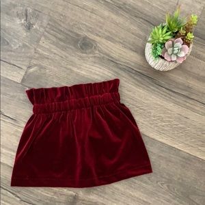 🥀Boutique Burgundy Velour Miniskirt